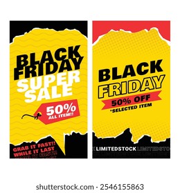 Simple and clean modern Black Friday poster