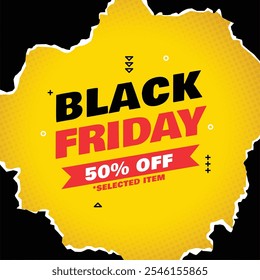 Einfache und saubere moderne Black Friday Poster