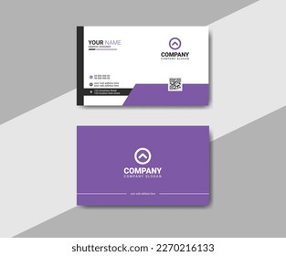 Simple clean modern business card layout design