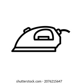 Simple And Clean Modern Electric Iron Vector Icon Illustration On White Background