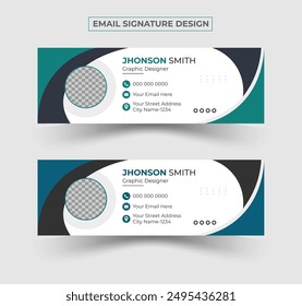 Simple and clean modern email signature design.