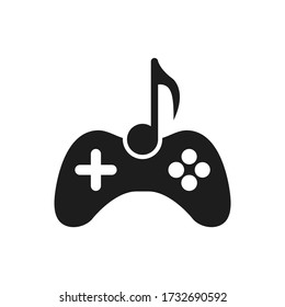 Simple Clean Modern Game Music Logo Concept Vector