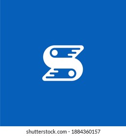 simple clean modern letter s wings logo design