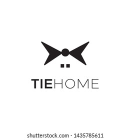 simple, clean, modern, unique and sophisticated logo design with tie and home for building, construction, real estate, etc