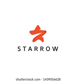 simple, clean, modern, unique and sophisticated logo design illustration inspiration with star and arrow for technology, etc