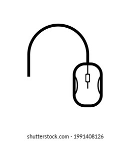 Simple And Clean Mouse Outline Icon Vector