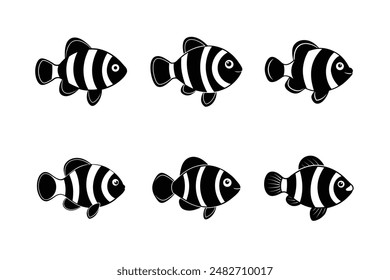 simple clean nemo fish icon Vector illustration   