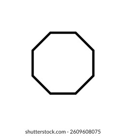 Simple and clean octagon icon, symbolizing balance, structure, and versatility.