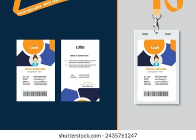 Simple and Clean Office ID Card Design Template