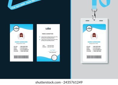 Simple and Clean Office ID Card Design Template