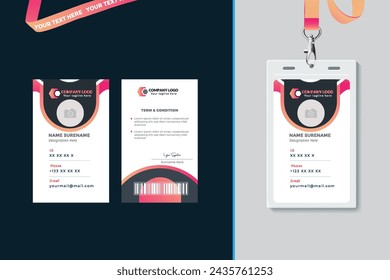 Simple and Clean Office ID Card Design Template