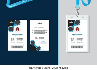 Simple and Clean Office ID Card Design Template