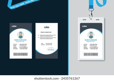Simple and Clean Office ID Card Design Template