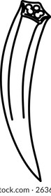 Simple and Clean Okra Line Art