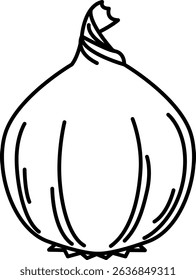 Simple and Clean Onion Line Art