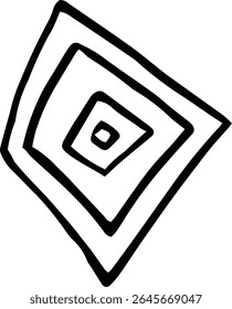 Simple and clean outline concentric squares, representing minimalist geometry and modern design, versatile for icons, graphic elements, or abstract backgrounds with a sleek, contemporary feel	
