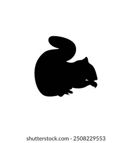 A simple, clean outline of a squirrel sitting upright, with its large bushy tail curled over its back. This icon captures the essence of a squirrel with minimal details.