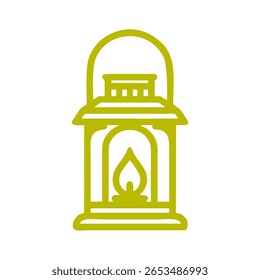 Um esboço simples e limpo de uma lanterna tradicional, ideal para uso em projetos de design, ilustrações e artesanato. 