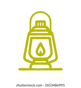 Un contorno simple y limpio de una linterna tradicional, ideal para su uso en proyectos de diseño, ilustraciones y artesanías. 