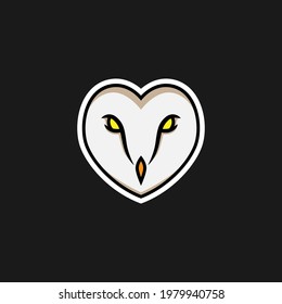 Simple and clean owl face logo