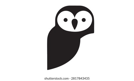 Simple, clean owl icon ideal for nature, wildlife, and conservation-related projects or design elements.
