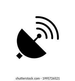 Simple And Clean Parabolic Antenna Vector Icon Illustration