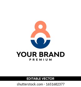 simple and clean people logo design