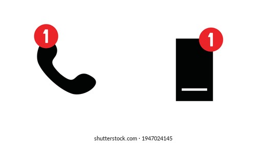 simple and clean phone notification icon design