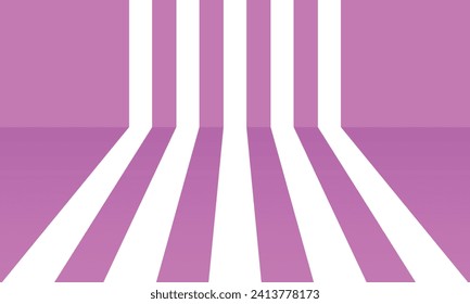 Diseño sencillo de fondo rosa limpio con líneas de perspectiva. Ilustración del vector