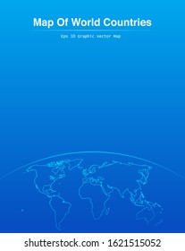 Simple and clean poster with world map