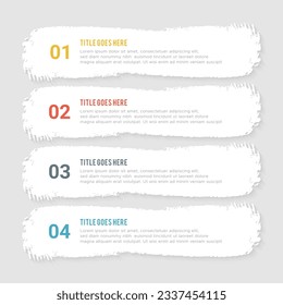 Simple and Clean Presentation Business Infographic Design Template with 4 Bar of Options