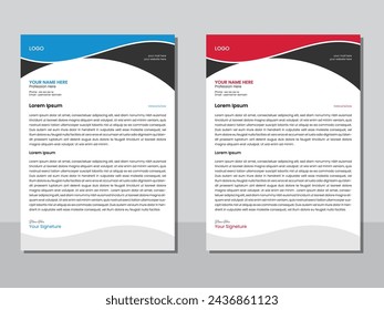 Simple plantilla de diseño de membrete profesional limpio para negocios .