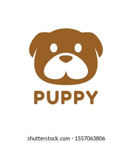 simple clean Puppy dog logo design