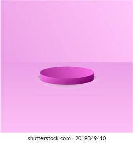 Ilustración de fondo de podio púrpura simple y limpia