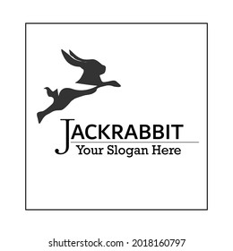 Simple and clean Rabbit silhouette logo suitable for restaurant, clothing brand,pet shop or coffee shop. Easy to edit.