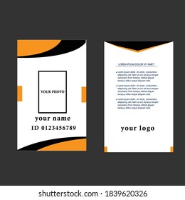 Simple and Clean Red ID Card Design Template