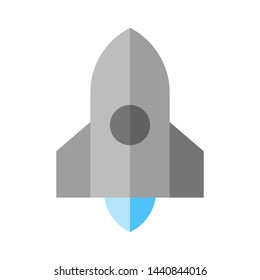 Simple and clean Rocket icon. Rocket  flat icon.