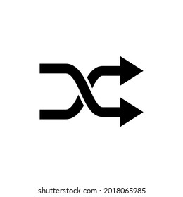 Simple And Clean Shuffle, Random Mix Vector Icon Illustration