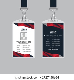 simple clean and smooth, id card design template.eps 10