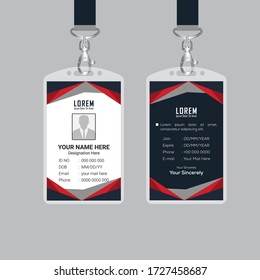 plantilla de diseño de tarjeta de identificación simple y lisa.eps 10