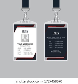 simple clean and smooth, id card design template.eps 10
