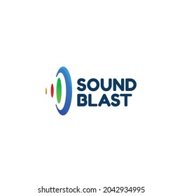 Plantilla de diseño de logotipo de ondulación simple de sonido limpio