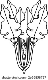 Simple and Clean Spinach Line Art