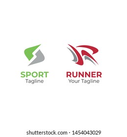 Simple and clean sport logo template.