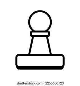 Simple And Clean Stamp Icon Outline Vector Illustration