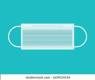 Simple and clean Surgical Mask Vector Illustration 