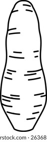 Simple and Clean Sweet potato Line Art