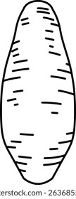 Simple and Clean Sweet potato Line Art