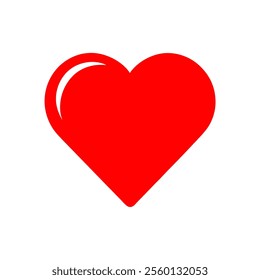 Simple clean symmetrical heart shape perfect for Valentine's Day cards gifts wedding decor and romantic projects versatile vector illustration.