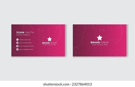 simple clean template vector design,  Modern and simple business card design, Modern blue and white business card design, 